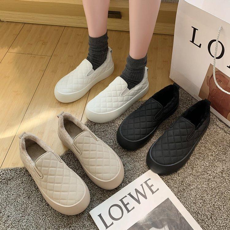 スリッポン スニーカー 裏起毛 裏ボアシューズ ボアスニーカー レディース シューズ 厚底 婦人靴 フラットシューズ ぺたんこ 靴 チェック ローカット 歩きやすい Xggx280 Mm Shop 通販 Yahoo ショッピング