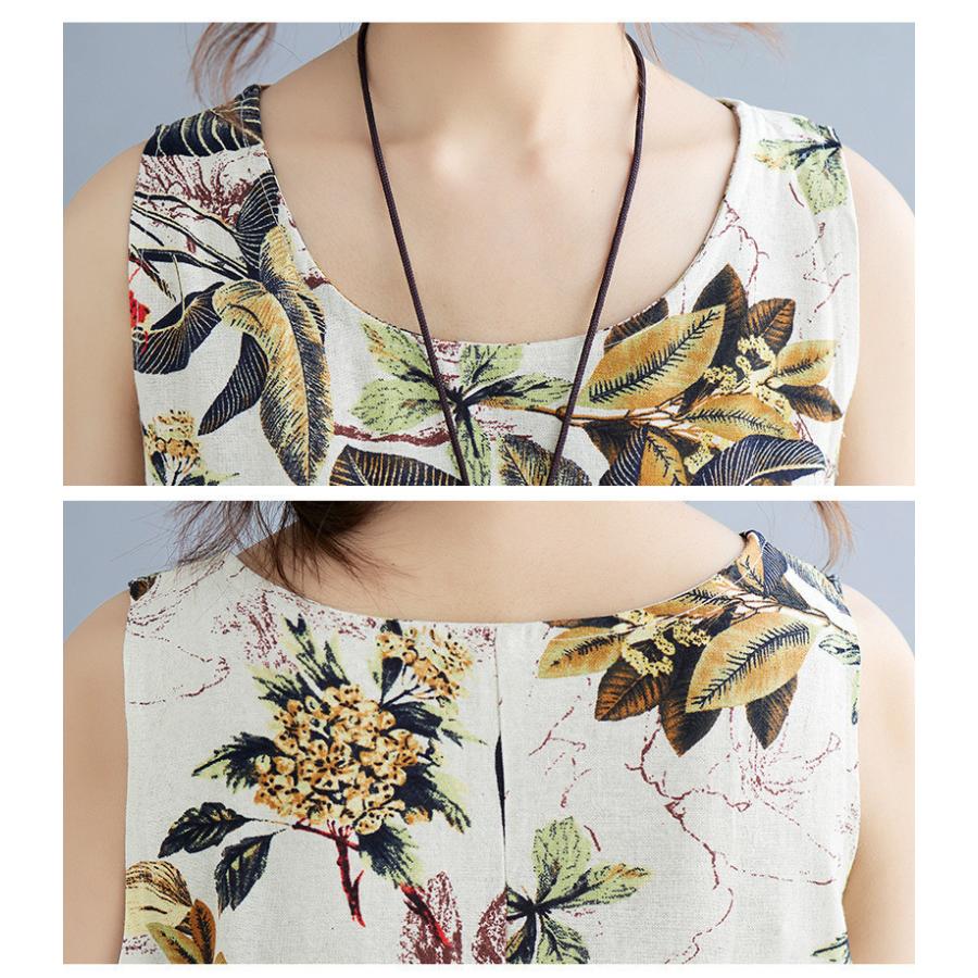 【美品】ハグオーワー/リネンロングワンピース/ストライプ柄/タック/麻100% ワンピース ロングワンピース レディース 花柄 綿麻 40代 マキシ