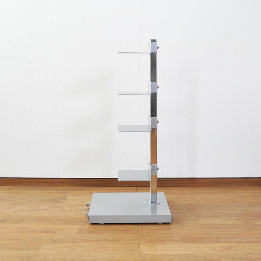 Tsum_dock ブックタワー 隠しキャスター付き ロータイプ /5段 シルバー