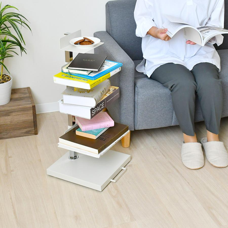 Tsum_dock ブックタワー 隠しキャスター付き ロータイプ /5段