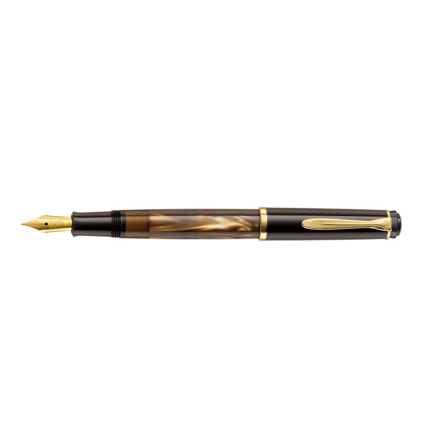 Pelikan（ペリカン） クラシック M200 マーブルブラウン 万年筆 : 奈良