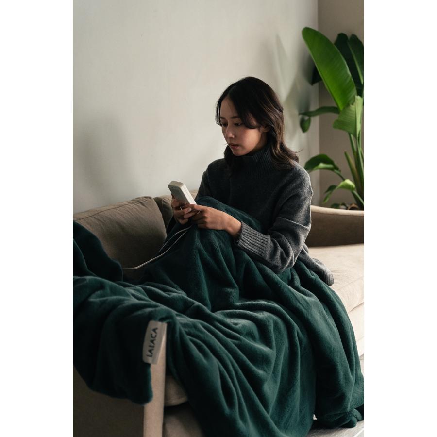 LALACA heated blanket sleep 定価16000円 LALACA(ララカ） heated blanket sleep FGR(フォレストグリーン