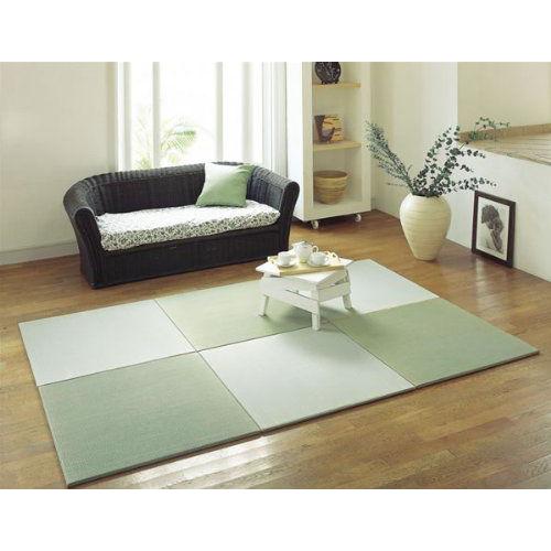 DAIKEN インテリア畳 ZIPANG ここち和座 置き敷きタイプ YQ5106-2 色：06 ダーク （栗色×胡桃色） 2枚入り 820×820mm 彩園 置き畳 大建 | ブランド登録なし | 05