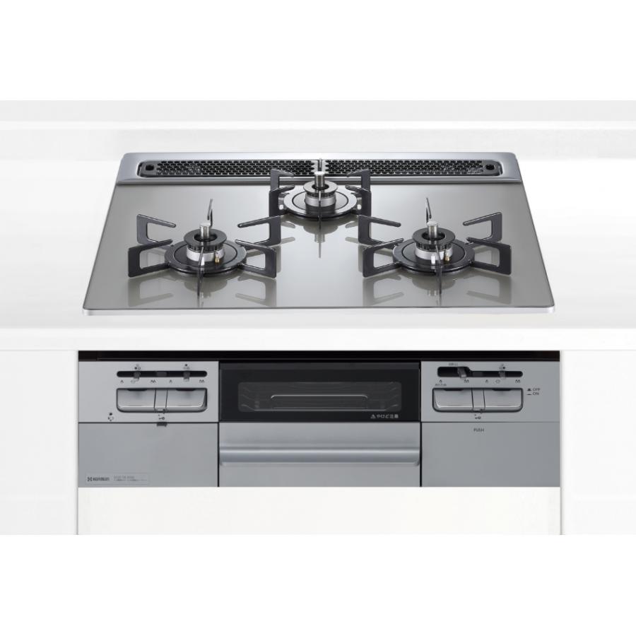 ハーマン ビルトインガスコンロ ファミ DW32V6WTP2SV ガラストップ  