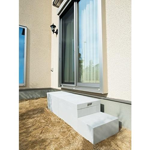 城東テクノ ハウスステップ CUB-6040-C2 ライトグレー 収納庫なし