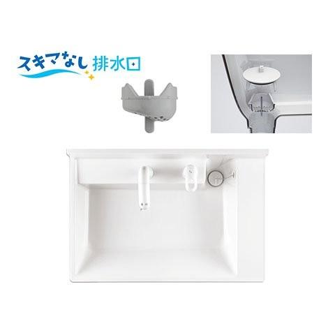 LIXIL 洗面台 PV洗面 幅600mm 奥行き500mm 両開き ホワイト ミラー 1面 