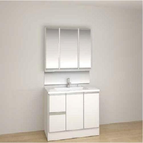 パナソニック 洗面化粧台 シーライン 洗面 90 本体 引出し ミラー 縦型 ツインラインled