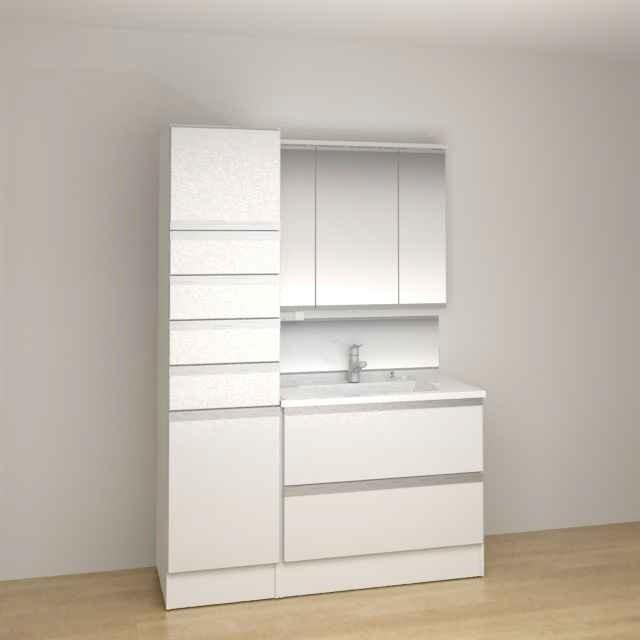 パナソニック 洗面化粧台 シーライン 幅1350 奥行530 本体 パノラマスライドタイプ 扉柄 ホワイト 鏡面 サイド Md757 Md757 ならのき 通販 Yahoo ショッピング