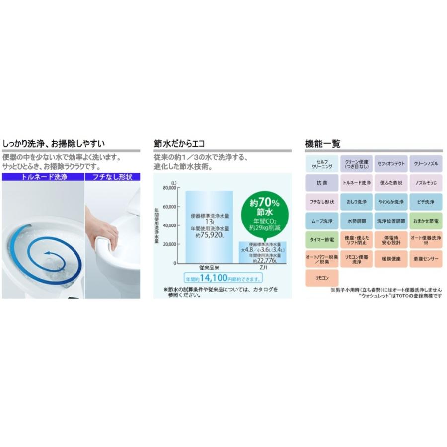 TOTO ウォシュレット 一体形便器 ZJ1 CES9151#NW1 ホワイト TOTO ウォシュレット 一体形便器 ZJ1 CES9151#NW1 ホワイト