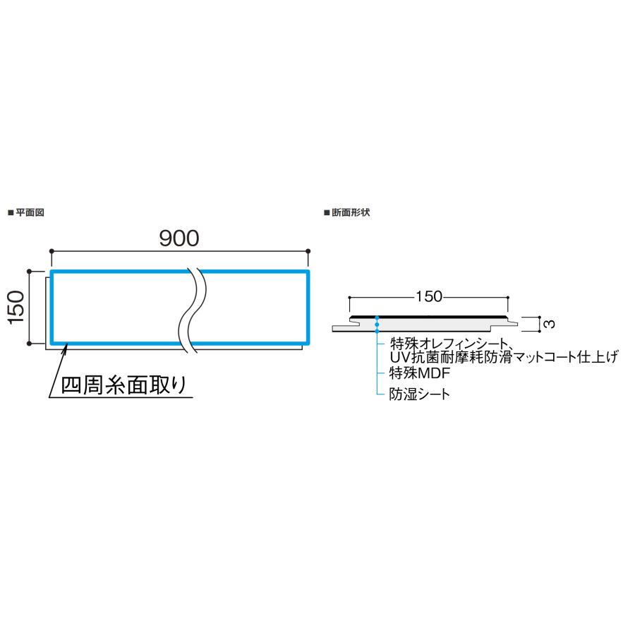 DAIKEN イエリアフロア3T セレクト プレミアムウッド柄 ペット対応 YR57 リフォーム用床材 フロア 大建_4