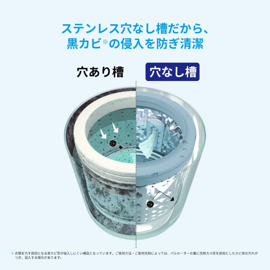 SHARP（シャープ） 全自動洗濯機 ES-GV8G-S シルバー 8kg 穴なし