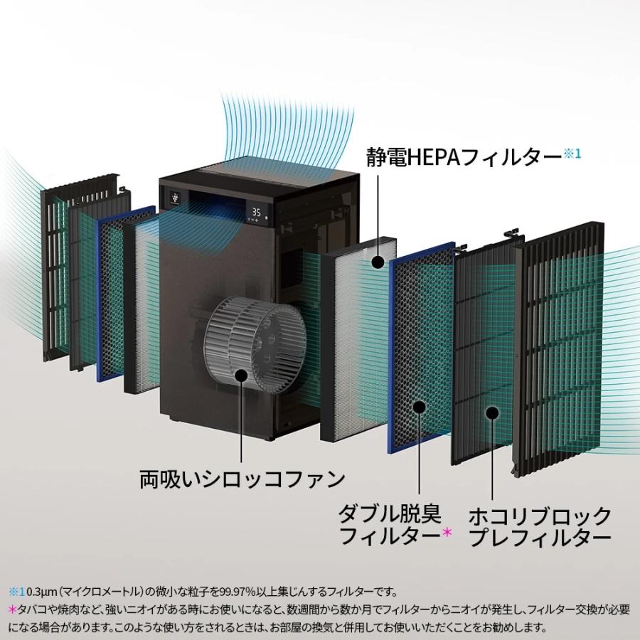 SHARP（シャープ） 空気清浄機 FP-T120-T ブラウン系 おすすめ約24畳