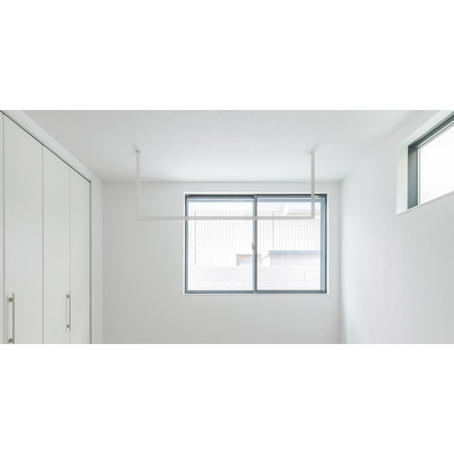 森田アルミ工業 天井付け物干し カク kacu  KAC149U-WH ホワイト U型-Lサイズ | 森田アルミ工業
