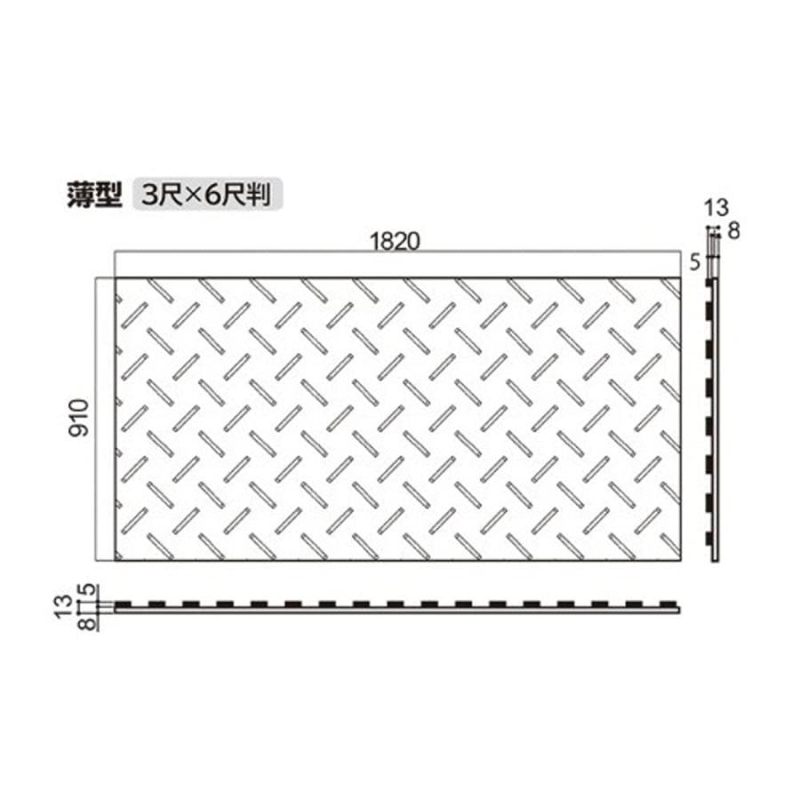 ウッドプラスチックテクノロジー 農業用敷板 Diban 片面凸 カラー:茶系 910×1820×13 3x6 1枚 個人宅配送不可 : なら ...