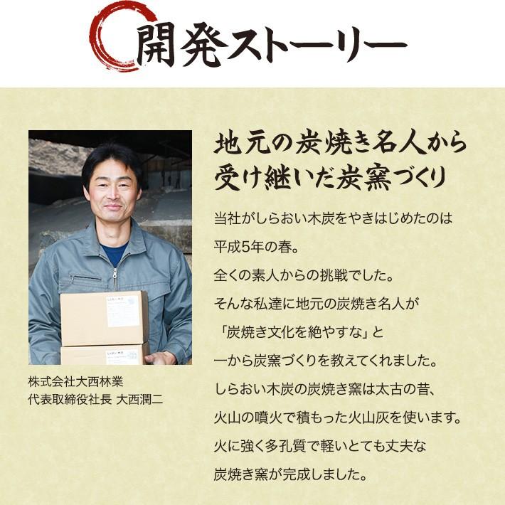茶の湯炭 3kg（楢バラ） しらおい木炭 ナラ炭 国産・北海道産 茶炭 菊