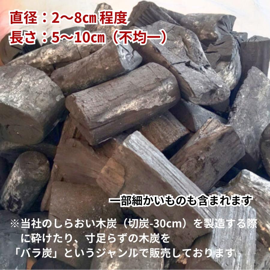 黒炭 木炭 しらおい木炭 15kg（イタヤ バラ炭）北海道産 備長炭の