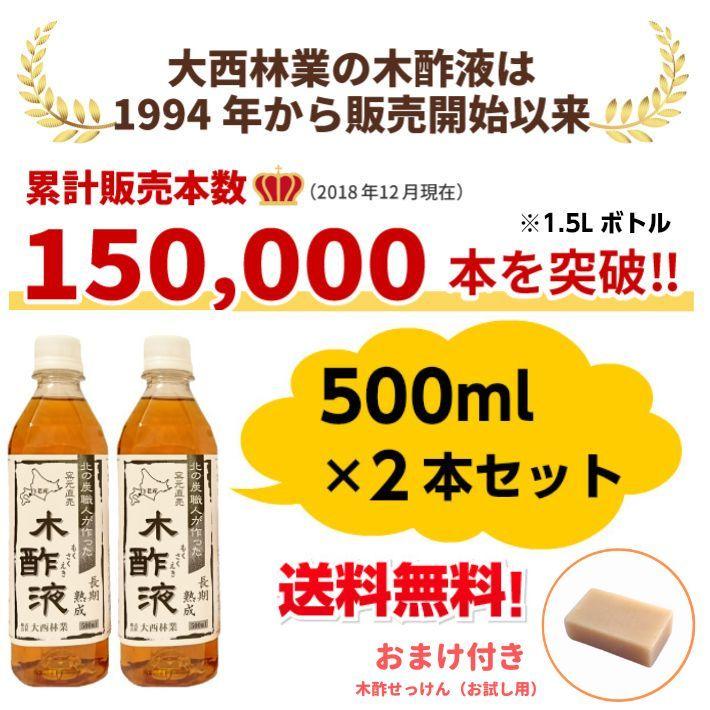 熟成木酢液500ml 2本セット 原液 発がん性物質不検出 入浴 園芸用 虫除けに Mokusaku500 2 木酢液の専門店 ならの木家 通販 Yahoo ショッピング