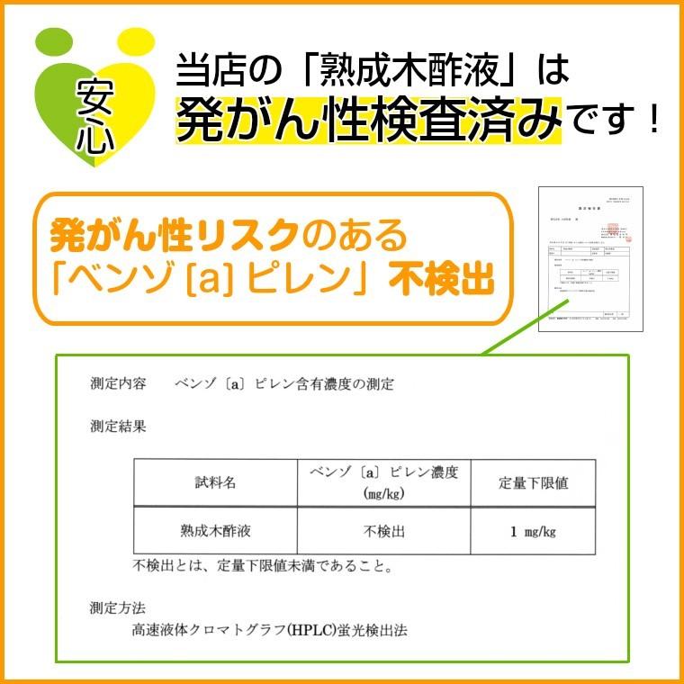 熟成 木酢液 500ｍｌ　原液 入浴・園芸用・虫除けに 発がん性物質不検出 大西林業｜naranokiya｜10