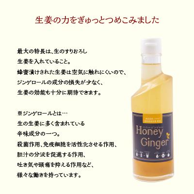自宅用 ハニージンジャーシロップ 6本入 無着色 お取り寄せ 生姜 はちみつ 温活 冷え性 しょうが湯 洋菓子工房Ub_1