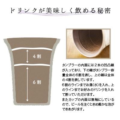 母の日 ギフト 実用的 名入れ 信楽焼 ペア フリーカップ 玄 陶器 グラス コップ ガラス彫刻工房ONOの画像