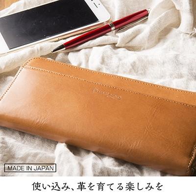 ギフト プレゼント 本革 ヌメ革 ラウンドファスナー長財布 革遊び