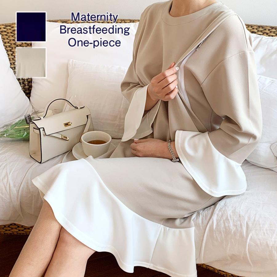 マタニティ ワンピース フォーマル 卒業式 服装 ママ 卒園式 入園式 入学式 授乳服 冬 秋 秋冬 長袖 授乳口 授乳口付き 前開き ルームウェア ワンピ 七分袖 Www Lagence Sausheim Fr