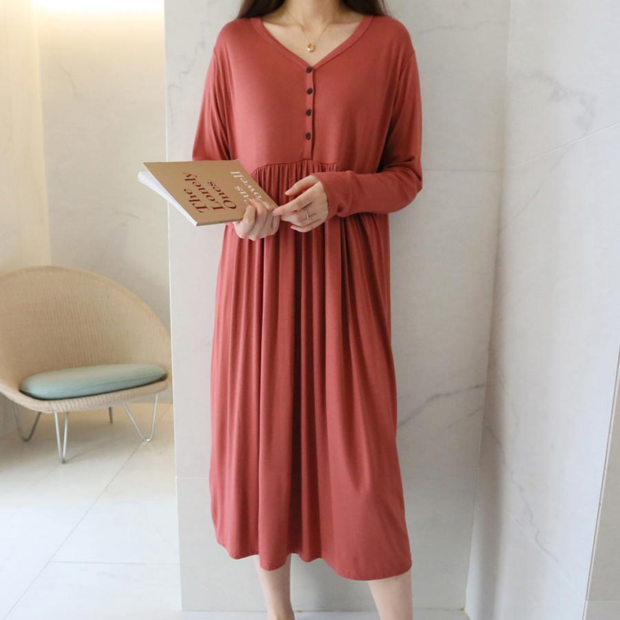 マタニティ パジャマ ワンピース 授乳服 授乳口付き 授乳口 ワンピ 長袖 前開き ボタン 大きいサイズ 秋 秋冬 冬 春 春夏 夏 ルームウェア 母の日 Dnaw Narapoint 通販 Yahoo ショッピング