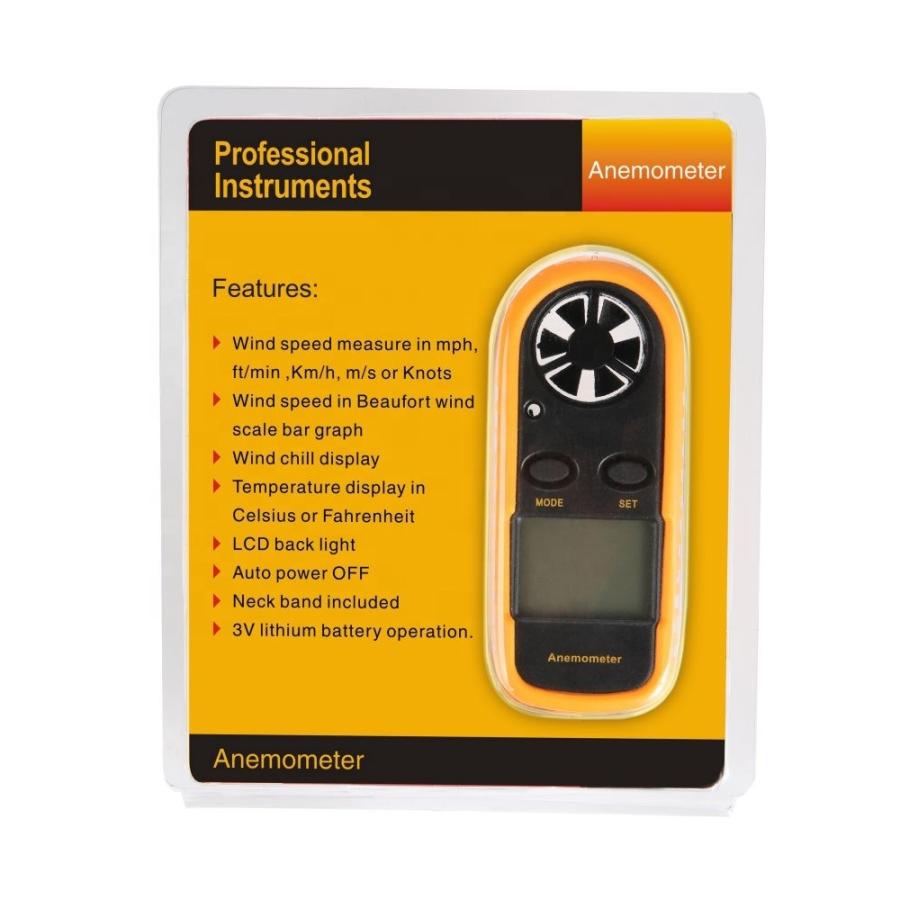 デジタル風速計・温度計（Anemometer）【日本語説明書、テスト用リチウム電池付き】 |  | 03