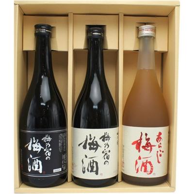 梅乃宿 梅酒ギフトセット 720ml 3本009 （鶯梅・鶯梅原酒