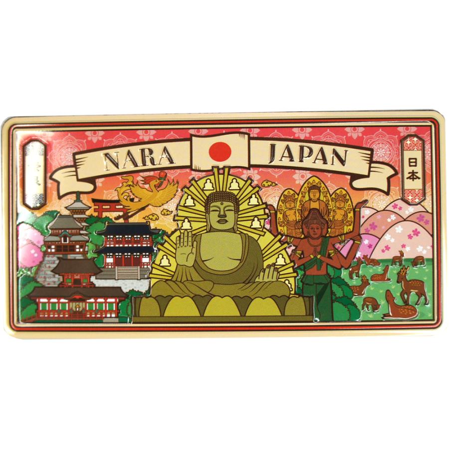 奈良みやげ】ナンバープレー トマグネット 奈良レトロ 大仏 奈良土産