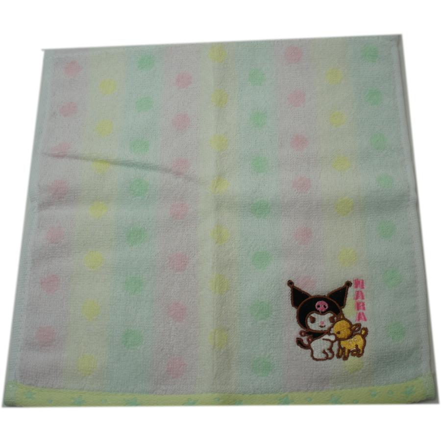 奈良みやげ】クロミちゃん ドットハンドタオル(白) : 西の京地酒みやげ