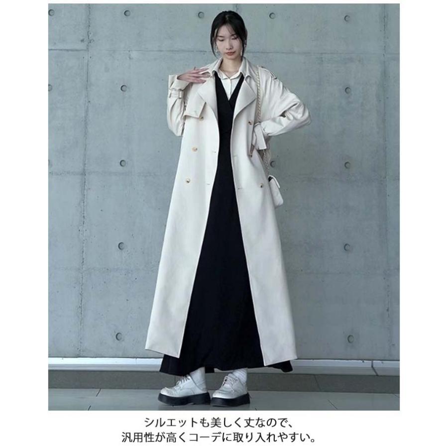 マキシ丈 コート レディース トレンチコート 超ロング丈 ロングコート