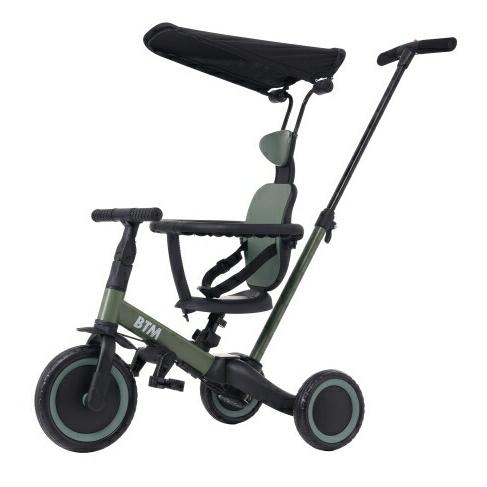 子供用三輪車 5in1 自転車 オリジナル 押し棒付き 安全バー付き サンシェード付き_2