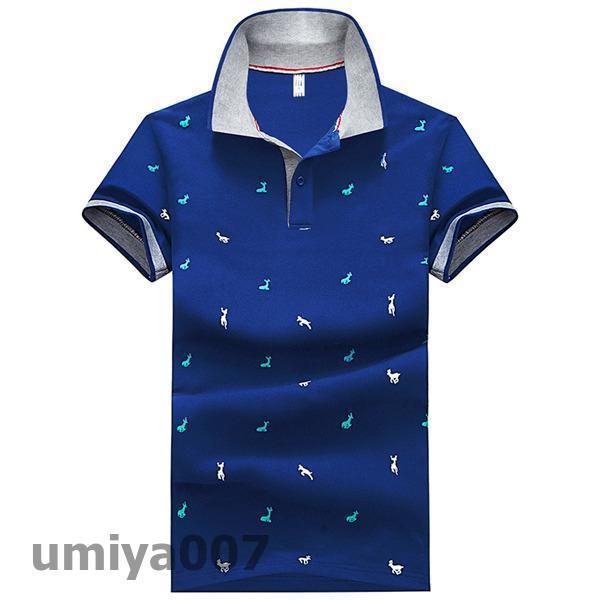 ポロシャツ ゴルフ メンズ ゴルフウェア 紳士 マリン柄 ロゴ総柄 POLO