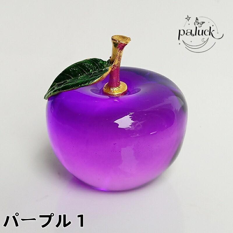 水晶りんご置物 りんご クリスタルりんご置物 林檎 水晶 研磨仕上げ