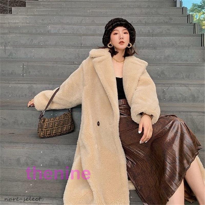 オシャレ ファーコート ミンクカシミアコート レディース 冬 新品 エコ  