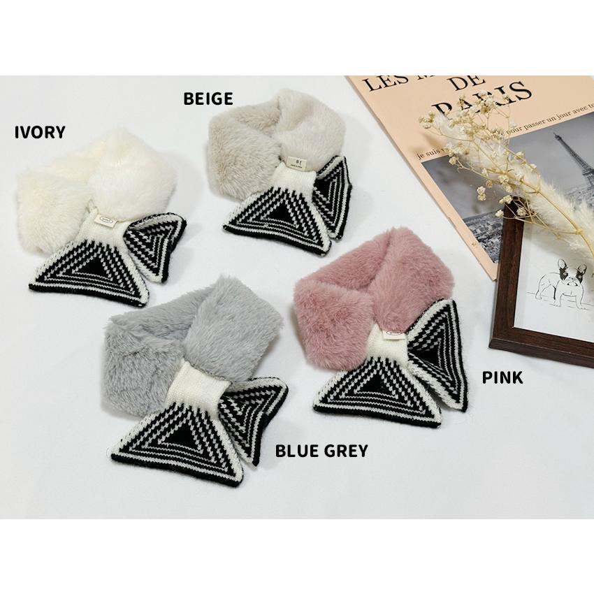 knit fur muffler 犬 服 アクセサリー ドッグウェア 犬服 犬用 ミンク