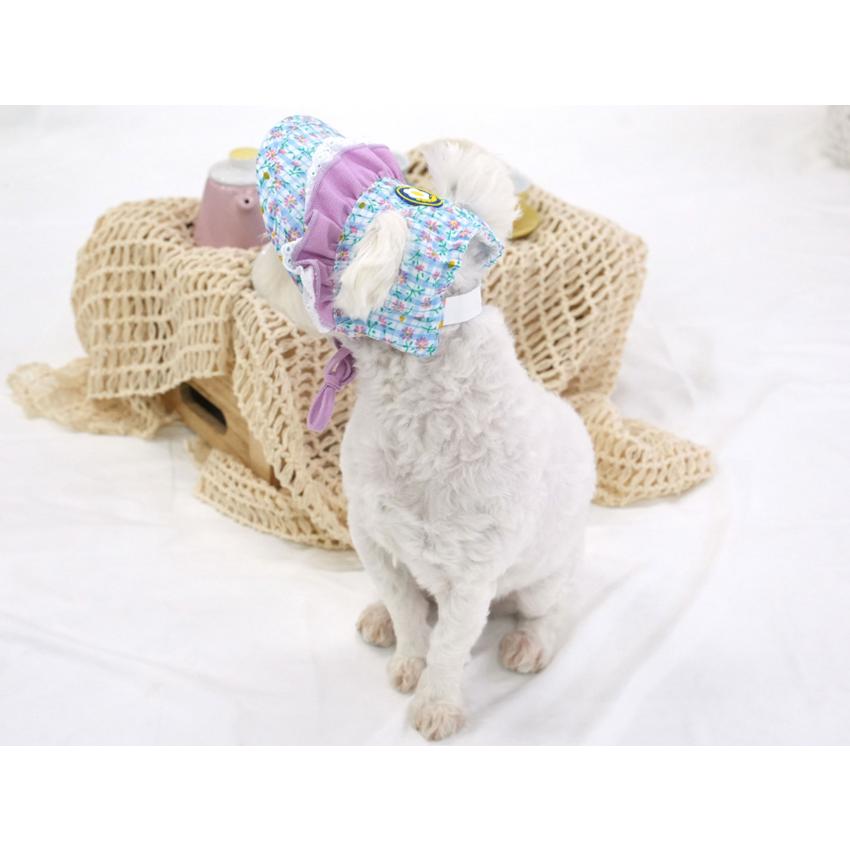 犬用 帽子 flower suncap 日よけ帽子 サンバイザー 紫外線対策