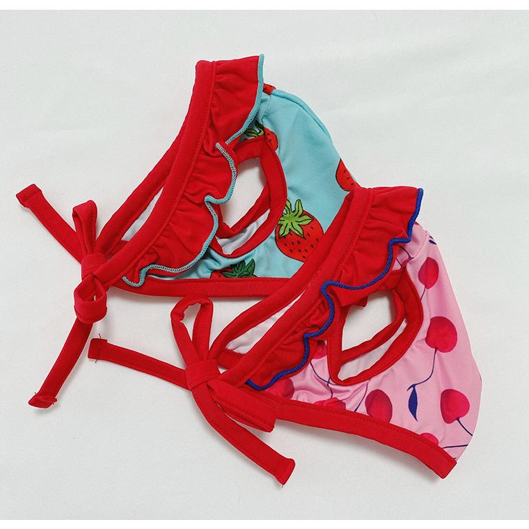 犬用 フルーツ柄 ビキニ 帽子 犬服 夏 水着 ワンコ服 可愛い 犬の服 ドッグウェア 涼しい ペット 水泳帽 ラッシュガード 小型犬 お揃い ビーチウェア hat7ペット用品ショップ