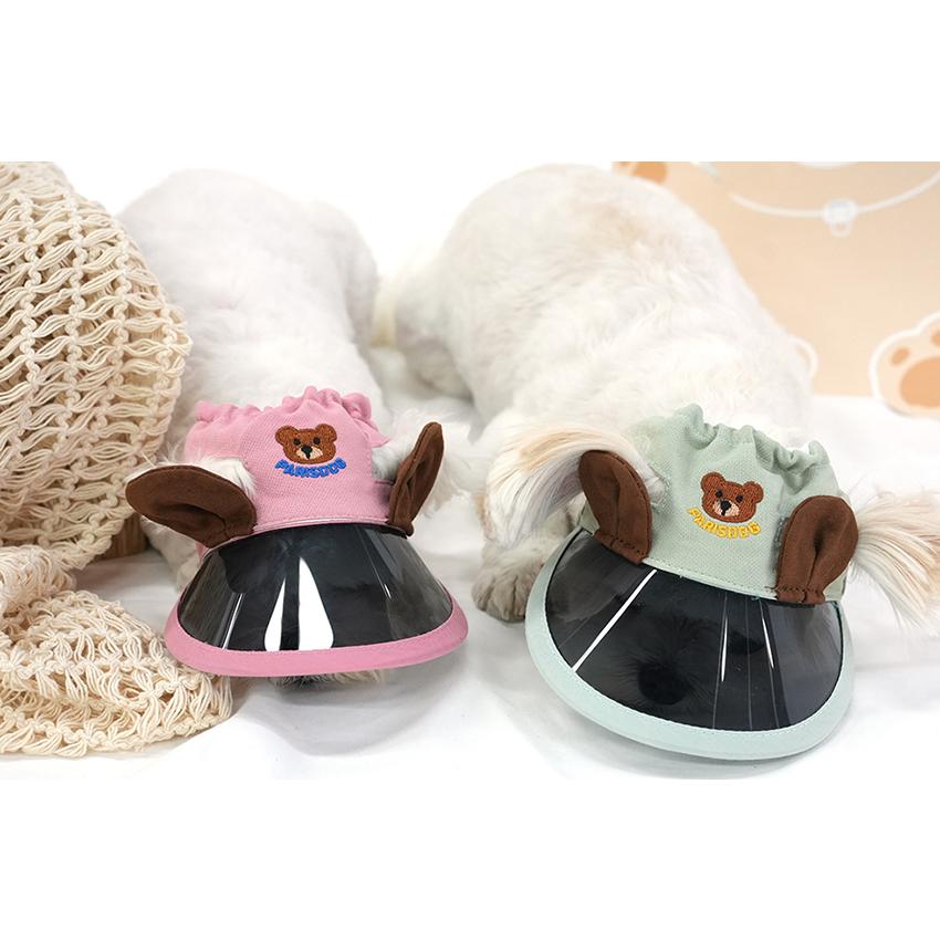 犬用 帽子 bear suncap 日よけ帽子 サンバイザー 紫外線対策