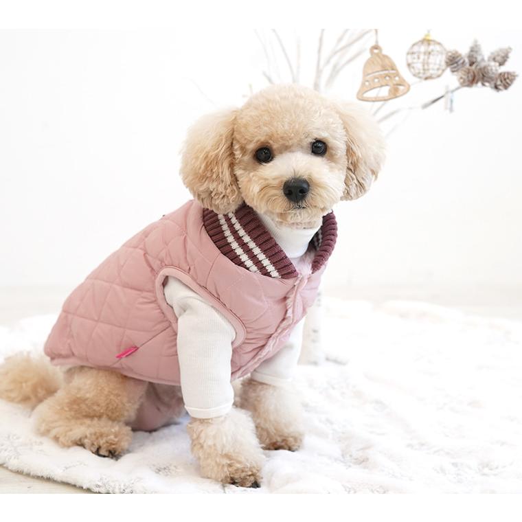 犬 服 キルティング ダウン ベスト 犬服 秋冬 新作 アウター 裏起毛 ぽかぽか ドッグウェア 犬の服 ペット ワンコ服 暖かい 袖なし 小型犬 シンプル | 