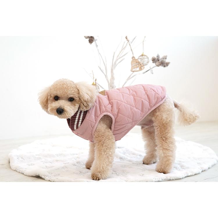 犬 服 キルティング ダウン ベスト 犬服 秋冬 新作 アウター 裏起毛 ぽかぽか ドッグウェア 犬の服 ペット ワンコ服 暖かい 袖なし 小型犬 シンプル |  | 03