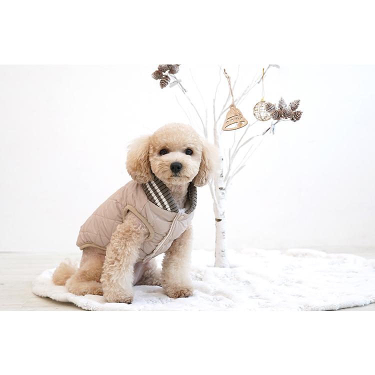 犬 服 キルティング ダウン ベスト 犬服 秋冬 新作 アウター 裏起毛 ぽかぽか ドッグウェア 犬の服 ペット ワンコ服 暖かい 袖なし 小型犬 シンプル |  | 04
