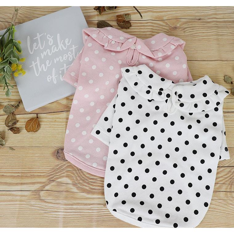 Sale セール 犬 犬服 ドット 犬の服 Tシャツ 可愛い ドッグウェア 水玉 トップス 小型犬 中型犬 ペット服 部屋着 抜け毛防止 お出かけ ペット用品 Top9 ペット用品ショップ Nari Pet 通販 Yahoo ショッピング