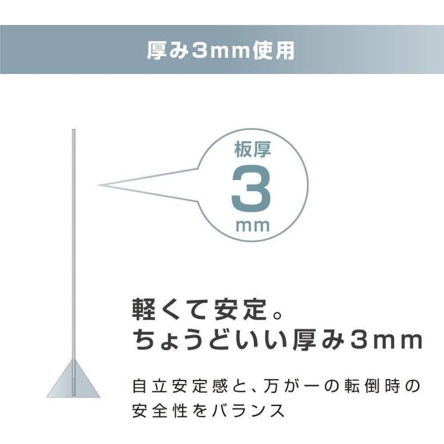 [4枚][日本製][強度バージョンアップ]透明アクリルパーテーション W600*H600mm 対面式スクリーン デスク用仕切り板 角丸加工 組立式 jap-r6060-4set_4