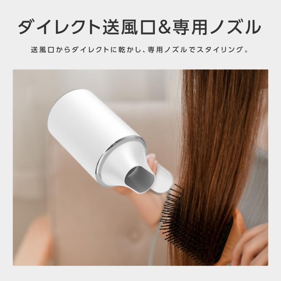 ヘアドライヤー SE ホワイト 高濃度マイナスイオン 軽量 大風量