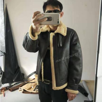毛皮一体 男性 フライトジャケット ベルベット 厚 バイクジャケット 青年革ジャン ワッペン レザージャケット 本革コート Pupy 038 成田スポーツ 通販 Yahoo ショッピング