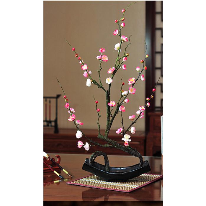 楽天カード分割 開店祝い 開院祝い シルクフラワー 梅の花 梅 セラミックベース 枯れない花 模擬鉢植え 造花 人工観葉植物 中華風 3色選択可能 メール便なら送料無料 Zoetalentsolutions Com