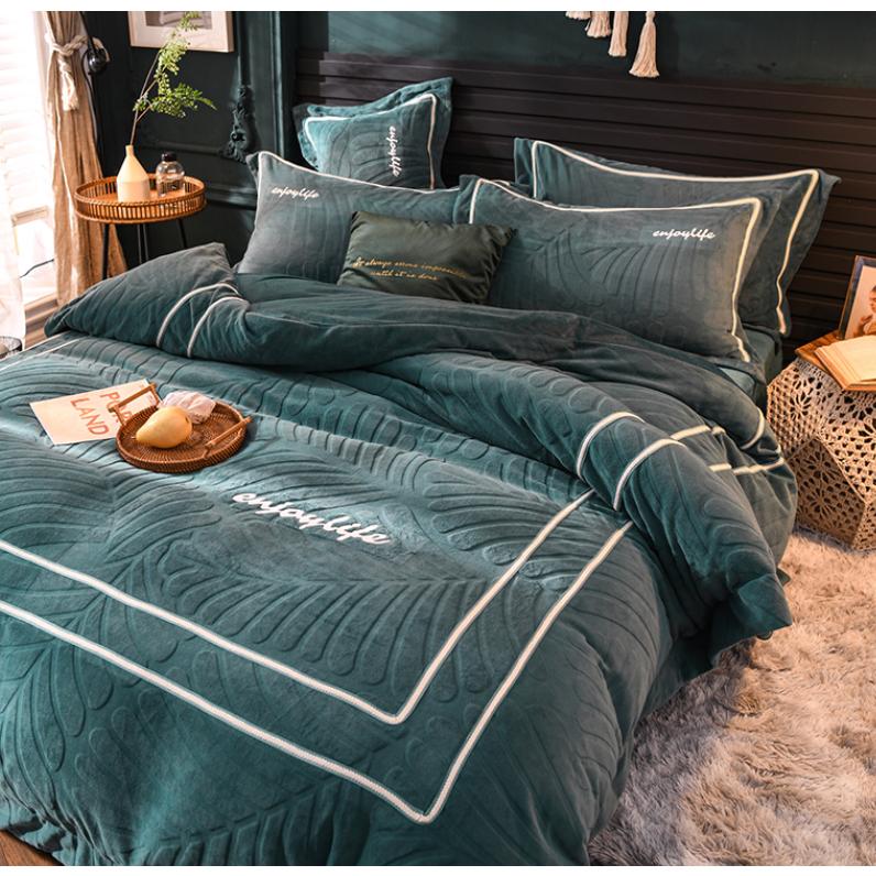 冬の必須品 ベッド用品 寝具 4点セット 掛け布団カバー 敷布 枕カバー 