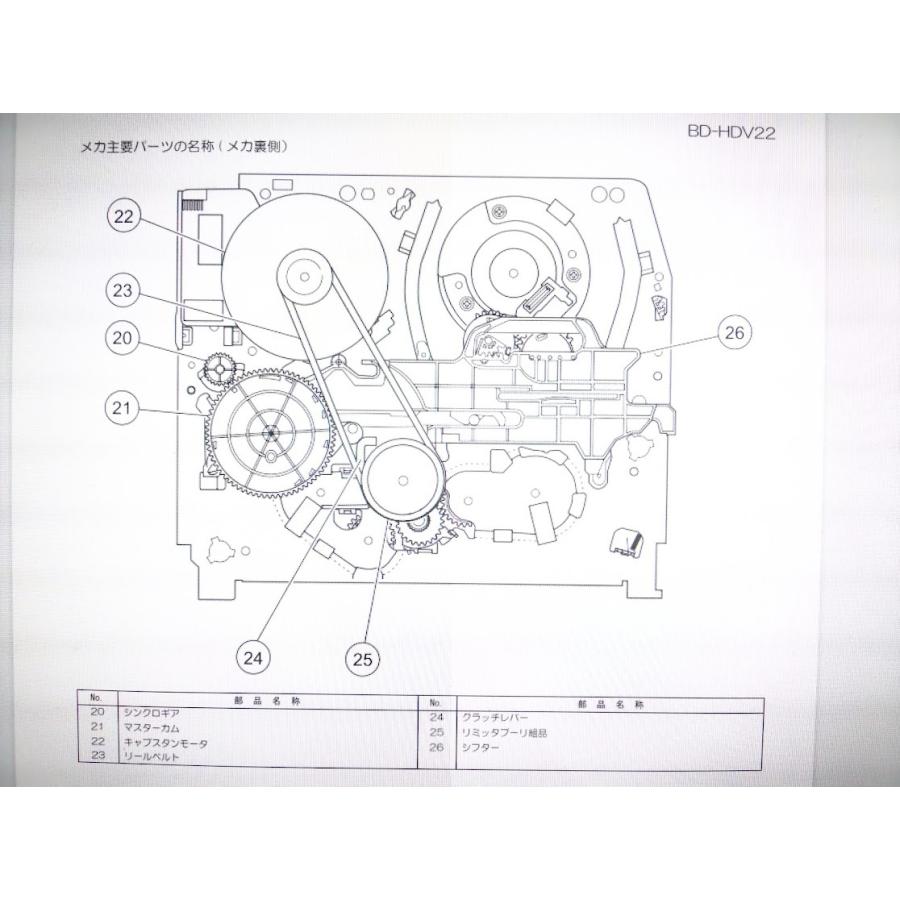 DV-HRW50・DV-ACV32・DV-ACV52・BD-HDV22　VHSメカの底面　マスターカム　１個　ギヤー　GEAR　シャープ純正部品　新品　ゆうパケット｜naritaya｜03